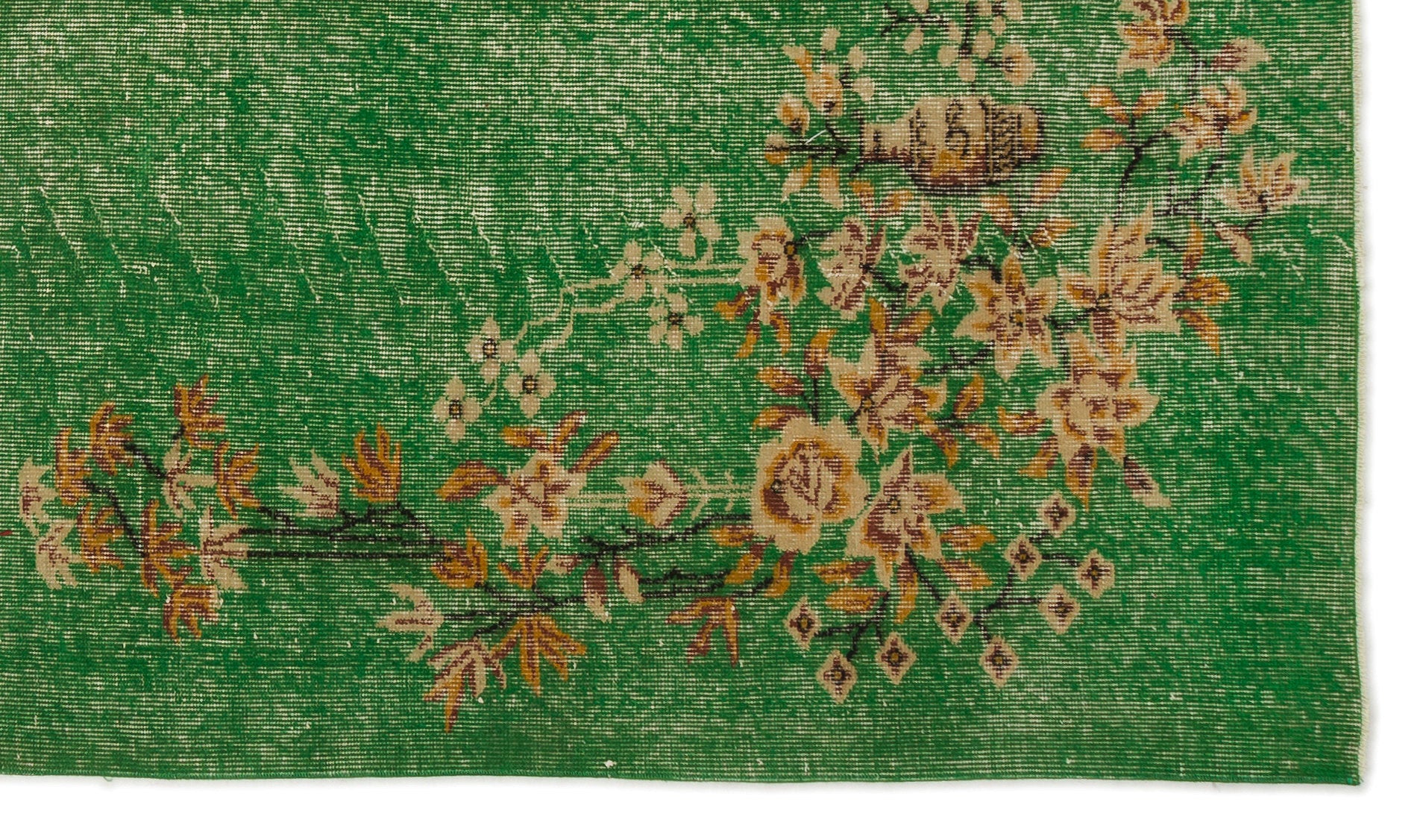 Atina Yeşil Eskitme Yün El Dokuma Halısı 154 x 271 Apex Unique