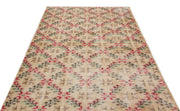Bej Anadolu Eskitme Geometrik Yün Halı 148x225 - Özel Seri