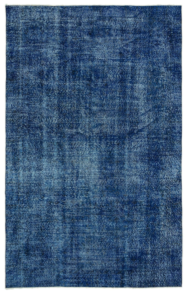 Mavi Anadolu Geometrik Madalyonlu Yün Halı 184x290 - Özel Seri