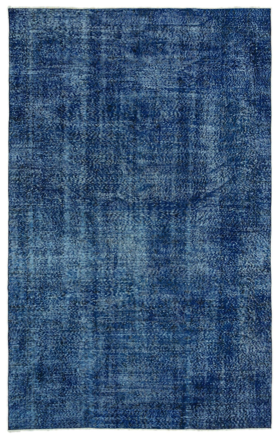 Blue Abstract Hand-Knotted Wool Rug 184x290 cm (6' x 9'6") – in the hallway