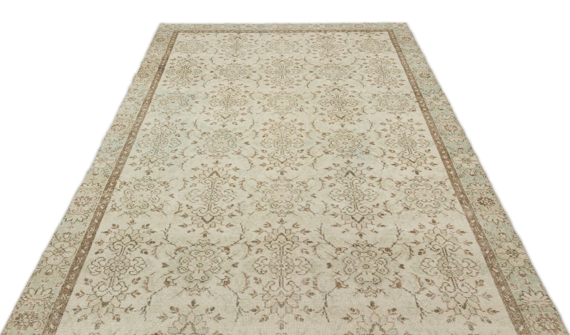 Atina Bej Eskitme Yün El Dokuma Halısı 176 x 301 Apex Unique