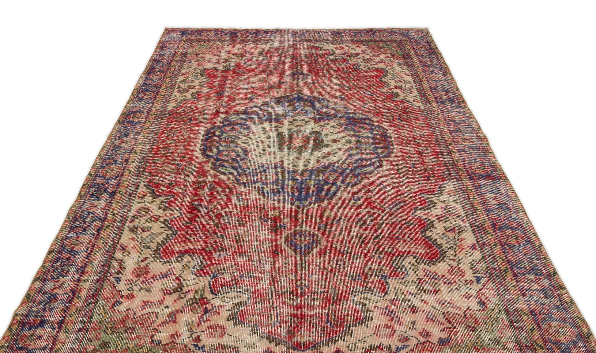 Atina Bej Eskitme Yün El Dokuma Halısı 182 x 284 Apex Unique