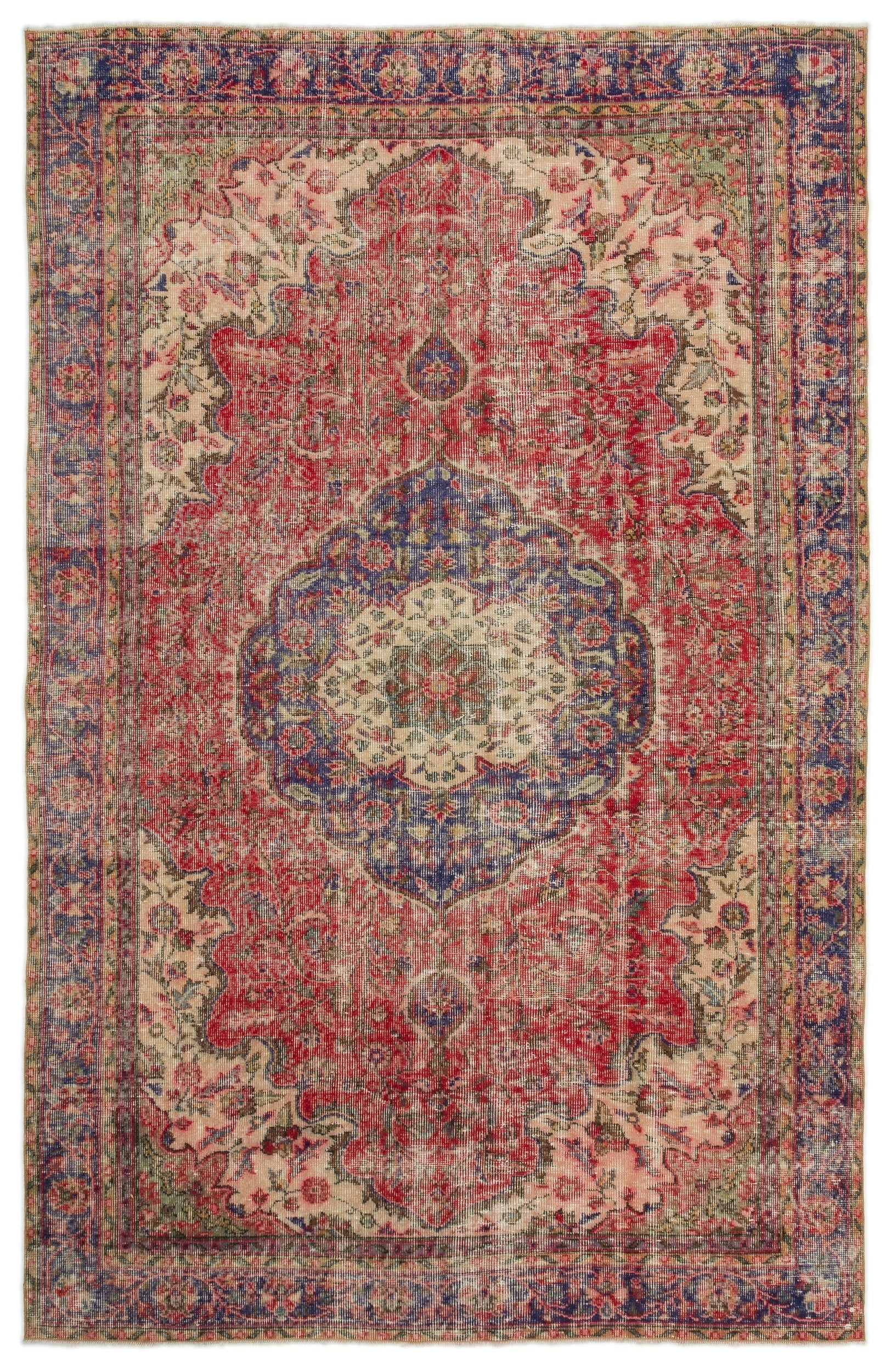 Atina Bej Eskitme Yün El Dokuma Halısı 182 x 284 Apex Unique