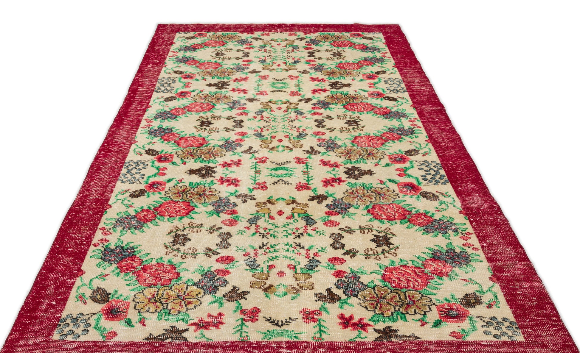 Atina Bej Eskitme Yün El Dokuma Halısı 187 x 306 Apex Unique