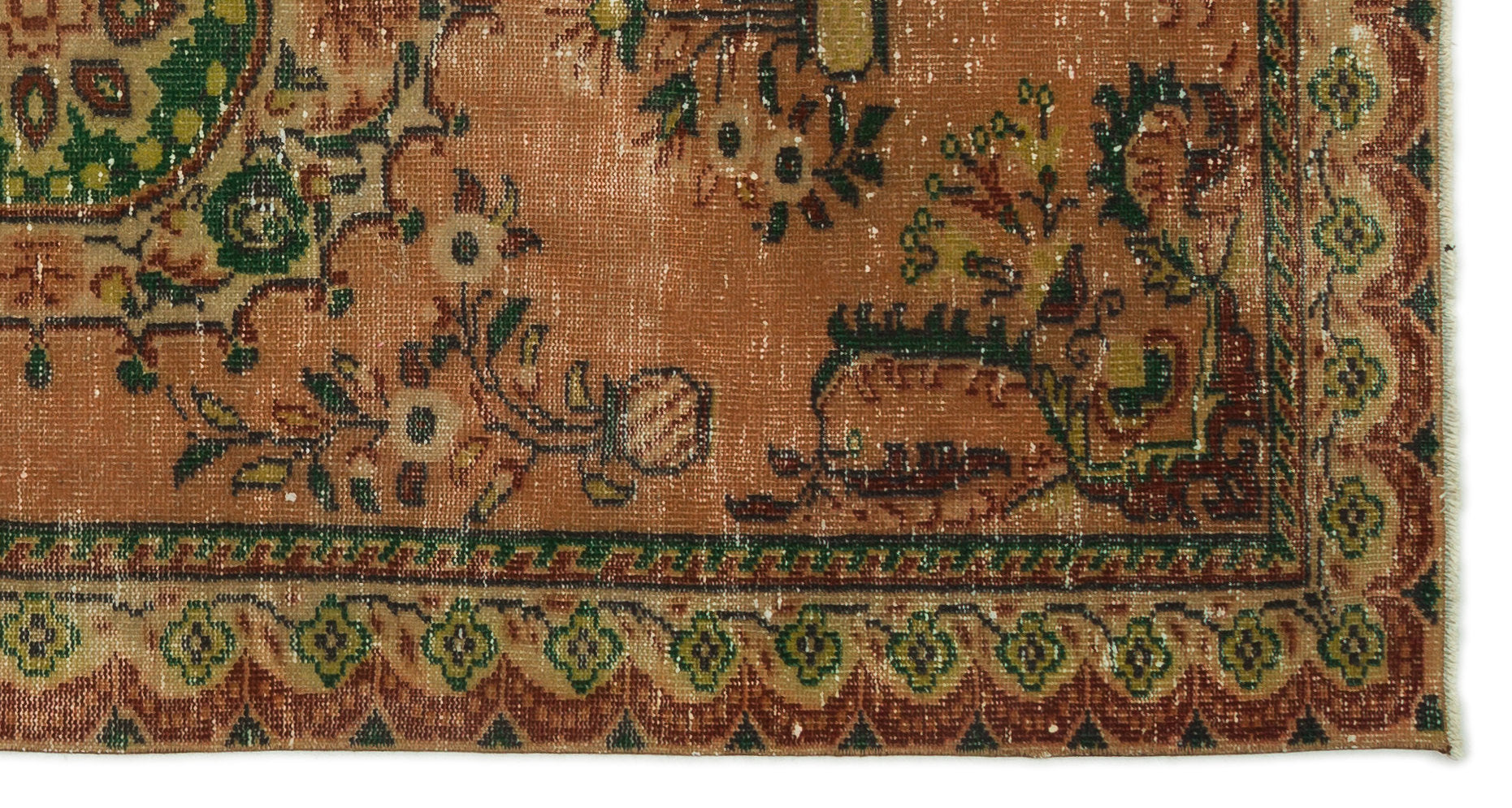 Atina Bej Eskitme Yün El Dokuma Halısı 139 x 265 Apex Unique