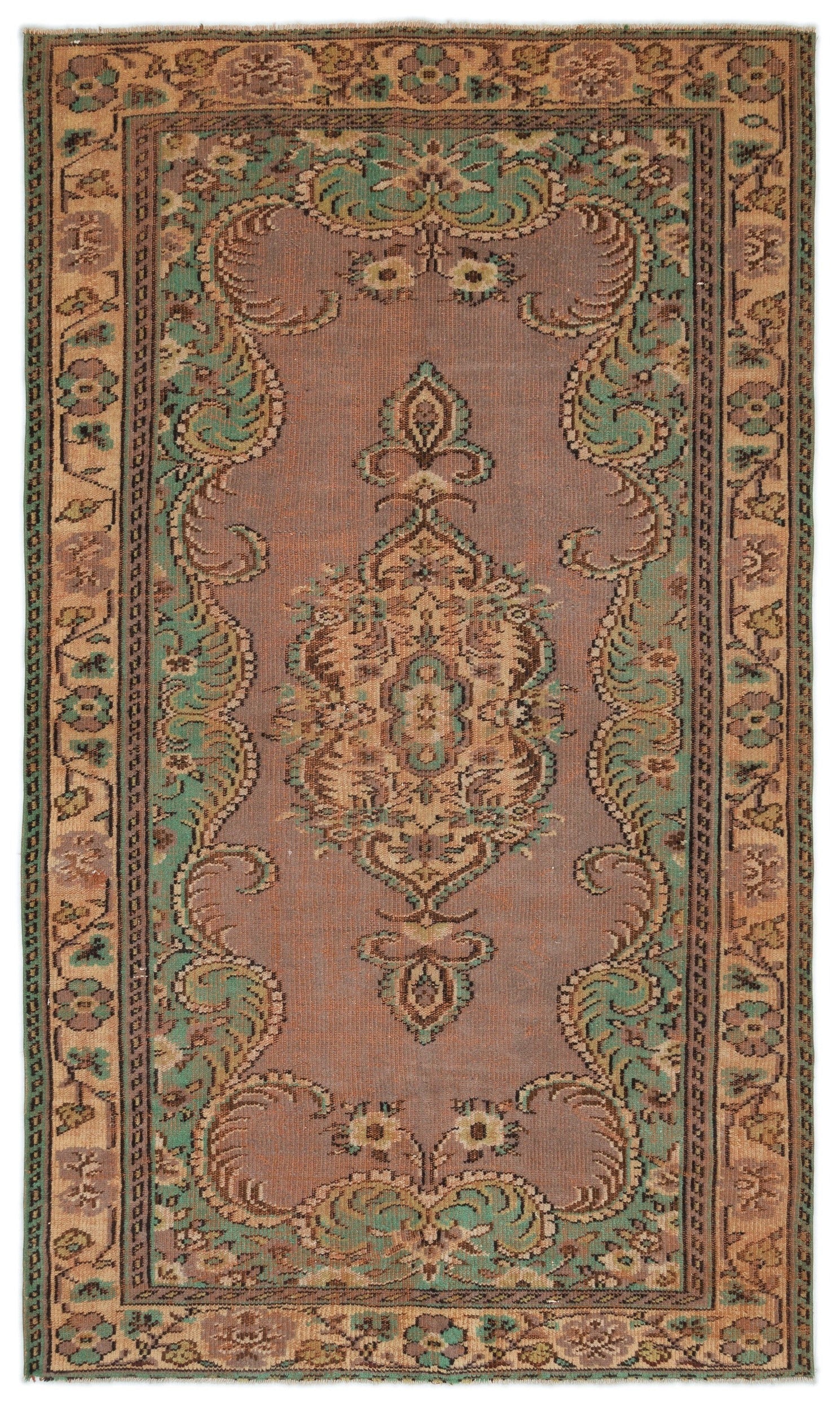 Atina Kahverengi Klasik Yün El Dokuma Halısı 161 x 265 Apex Unique