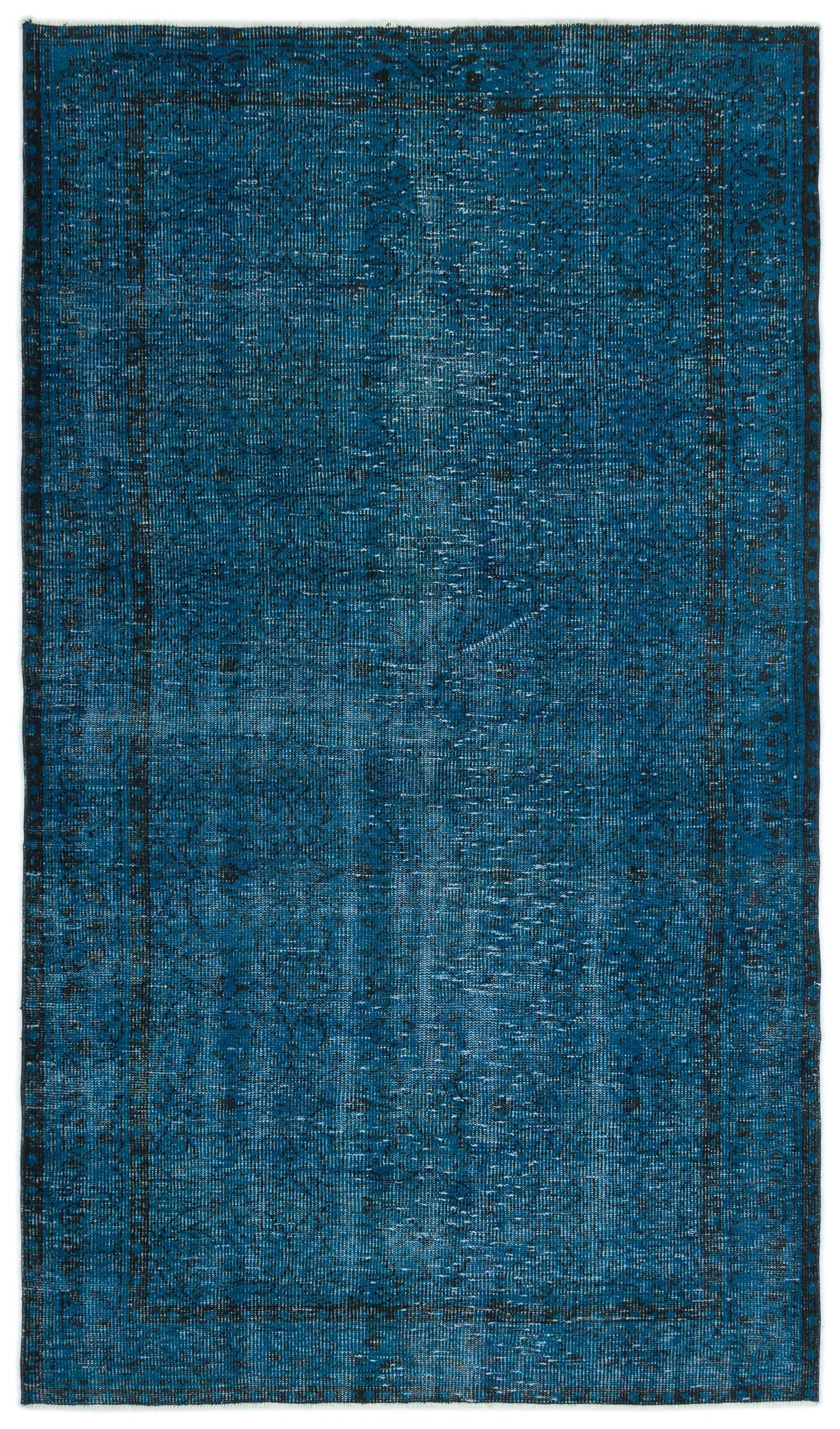 Atina Turkuaz Eskitme Yün El Dokuma Halısı 151 x 263 Apex Unique