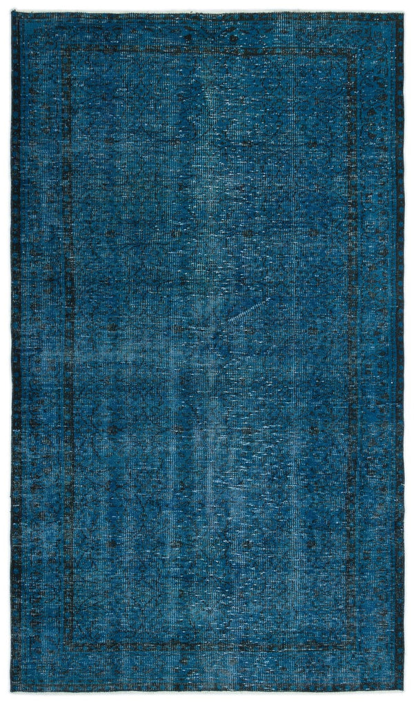 Antrasit Gri Eskitme Geometrik Yün Halı 151x263