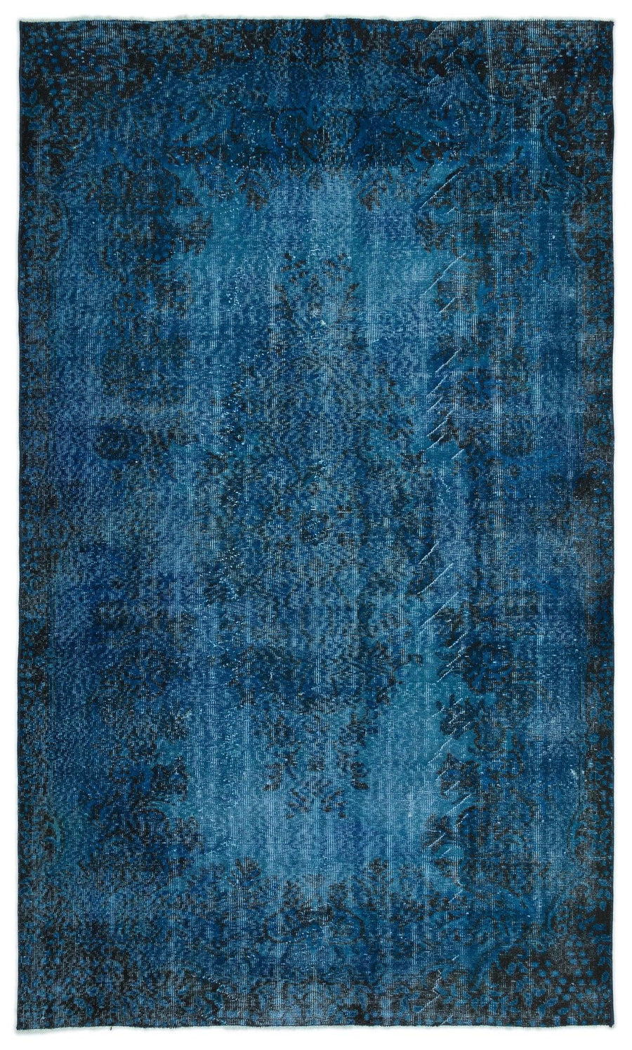Mavi Kabartma Desenli Yün El Dokuma Halı 168x285 cm 17820 – Koridor kullanımı