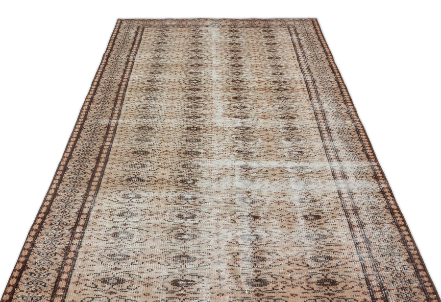 Bej Anadolu Eskitme Geometrik Yün Halı 152x254 - Özel Seri