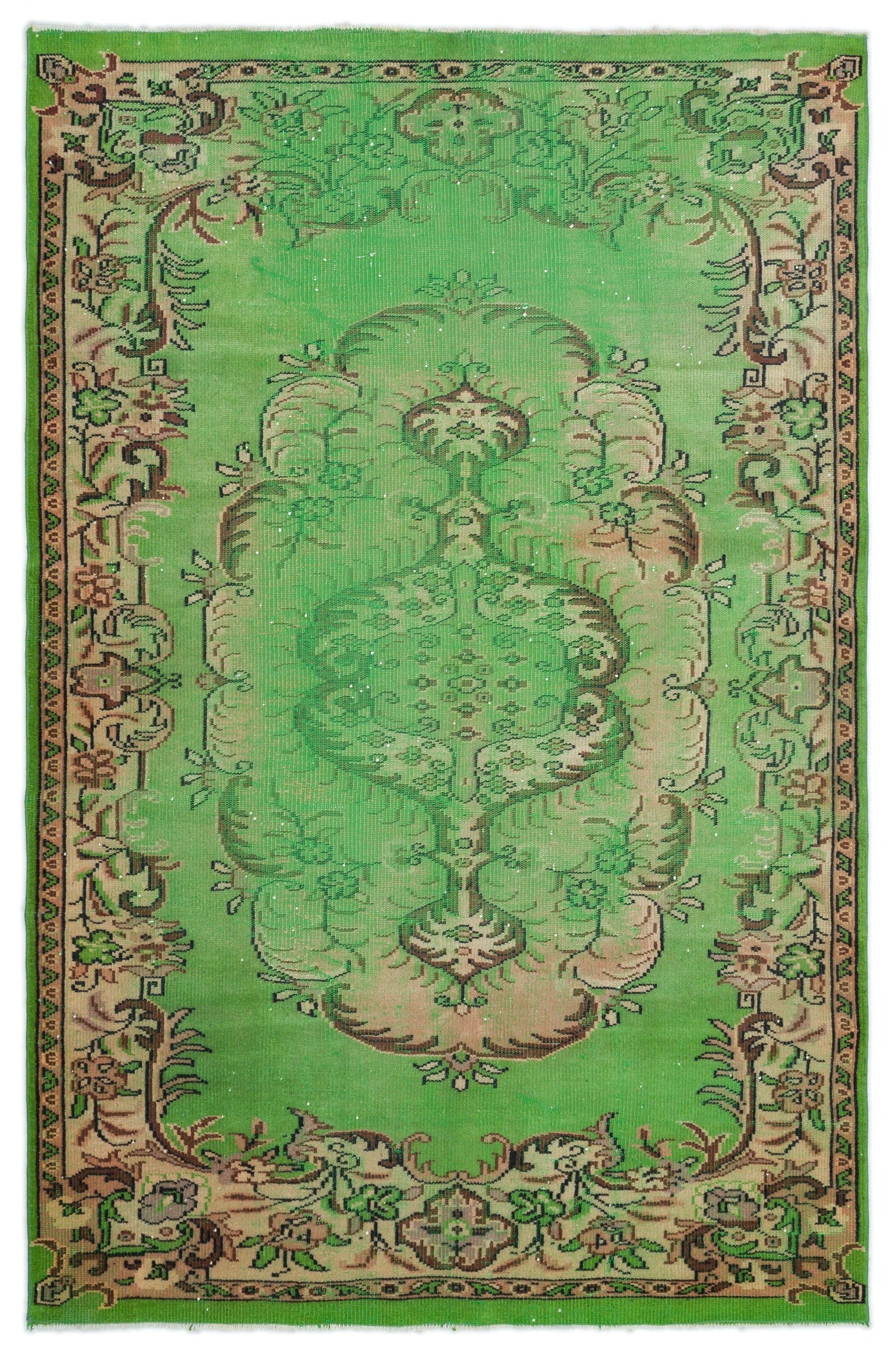 Atina Bej Eskitme Yün El Dokuma Halısı 168 x 260 Apex Unique