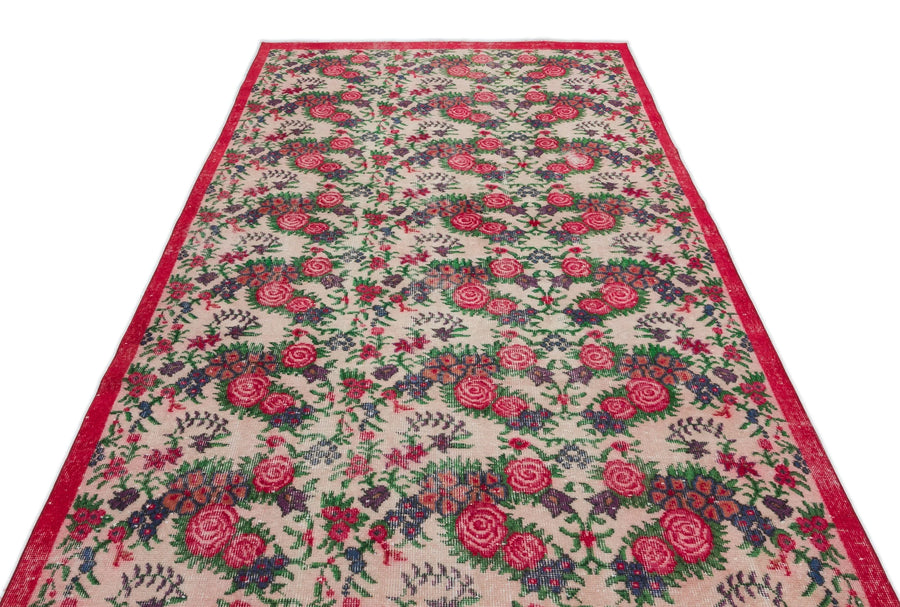 Krem Isparta Klasik Madalyonlu Yün Halı 165x278 - Özel Seri