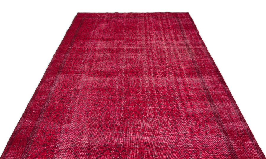 Kırmızı Anadolu Eskitme Modern Yün Halı 180x296 - Özel Seri