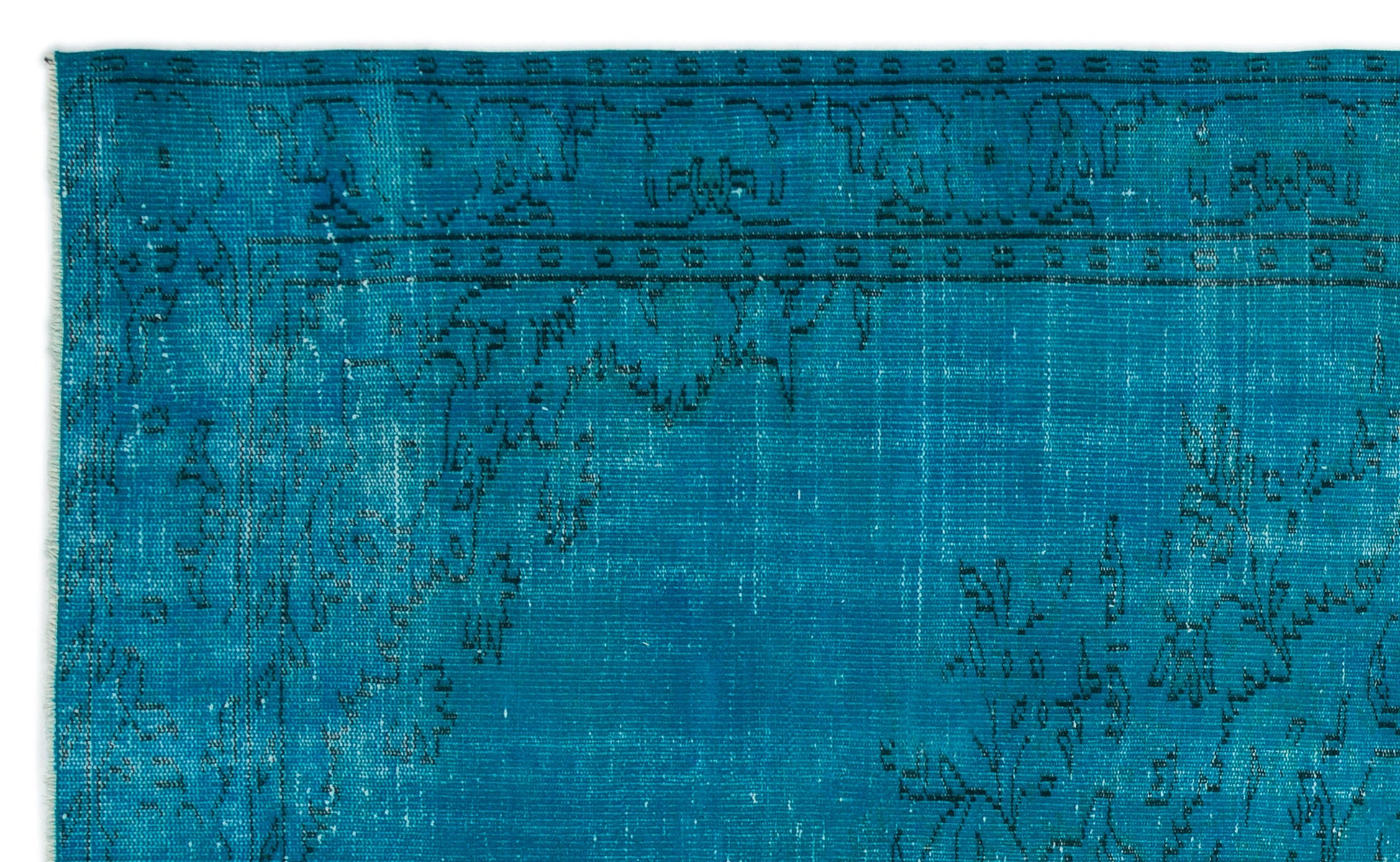 Atina Turkuaz Eskitme Yün El Dokuma Halısı 174 x 285 Apex Unique