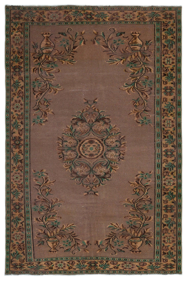 Bej Siyah Anadolu Eskitme Geometrik Yün Halı 183x276 - Özel Seri
