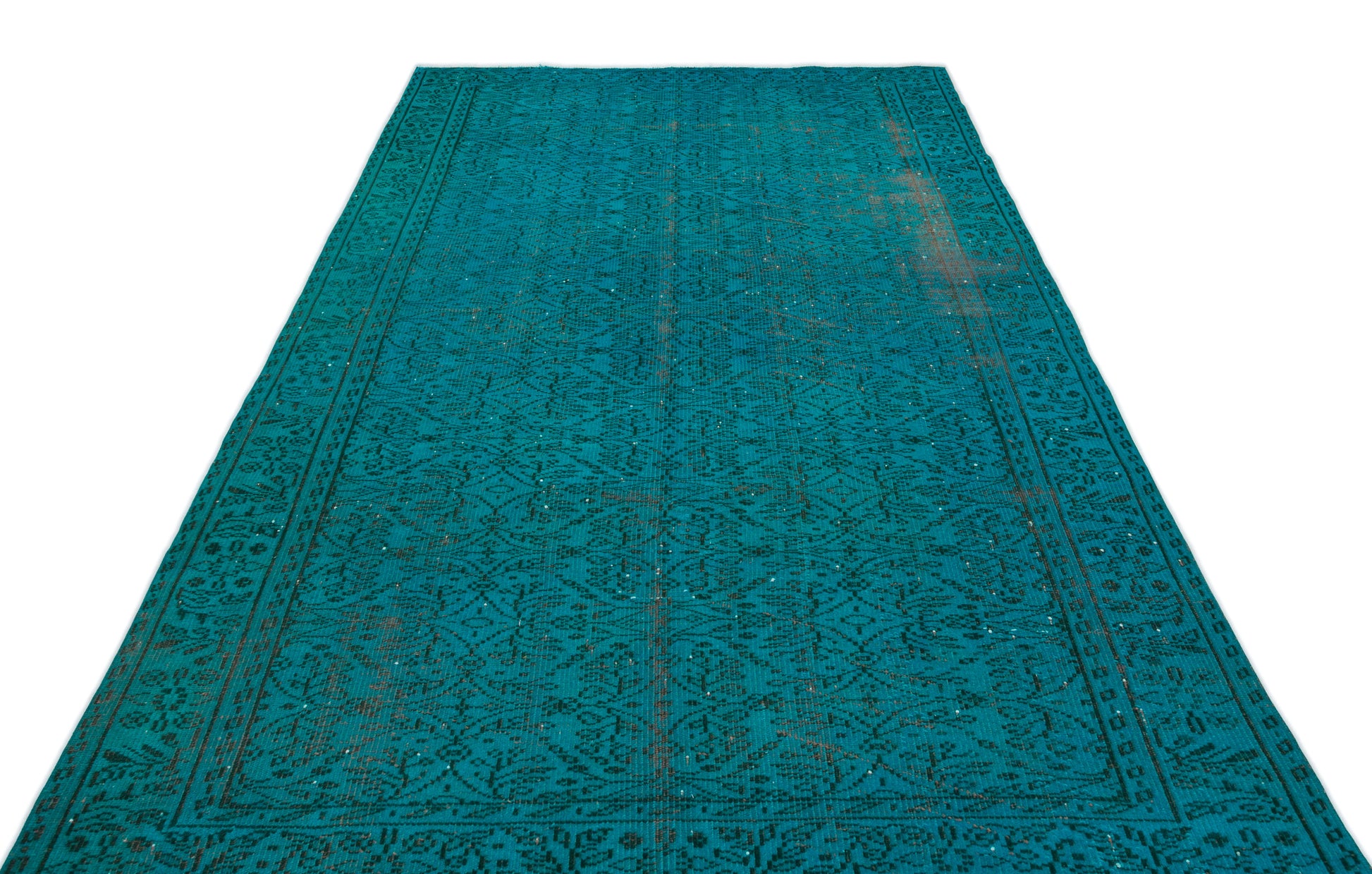 Atina Turkuaz Eskitme Yün El Dokuma Halısı 176 x 287 Apex Unique