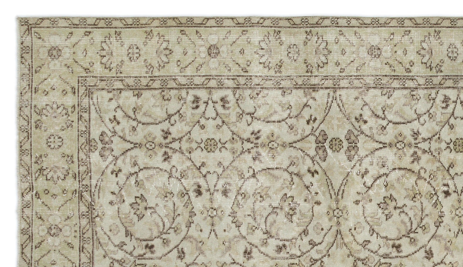 Atina Bej Eskitme Yün El Dokuma Halısı 171 x 297 Apex Unique