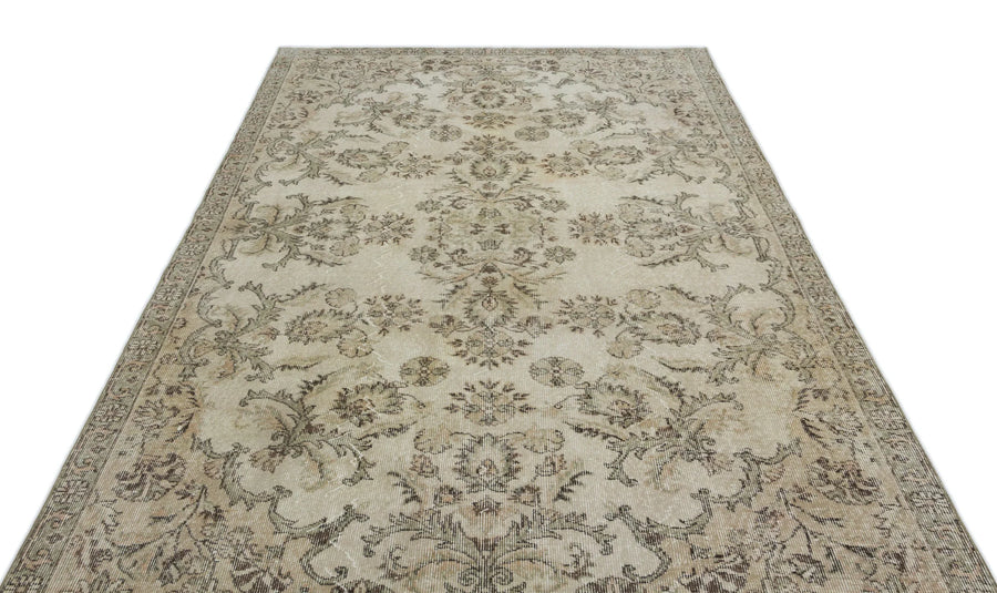Bej Anadolu Geometrik Klasik Yün Halı 185x288 - Özel Seri