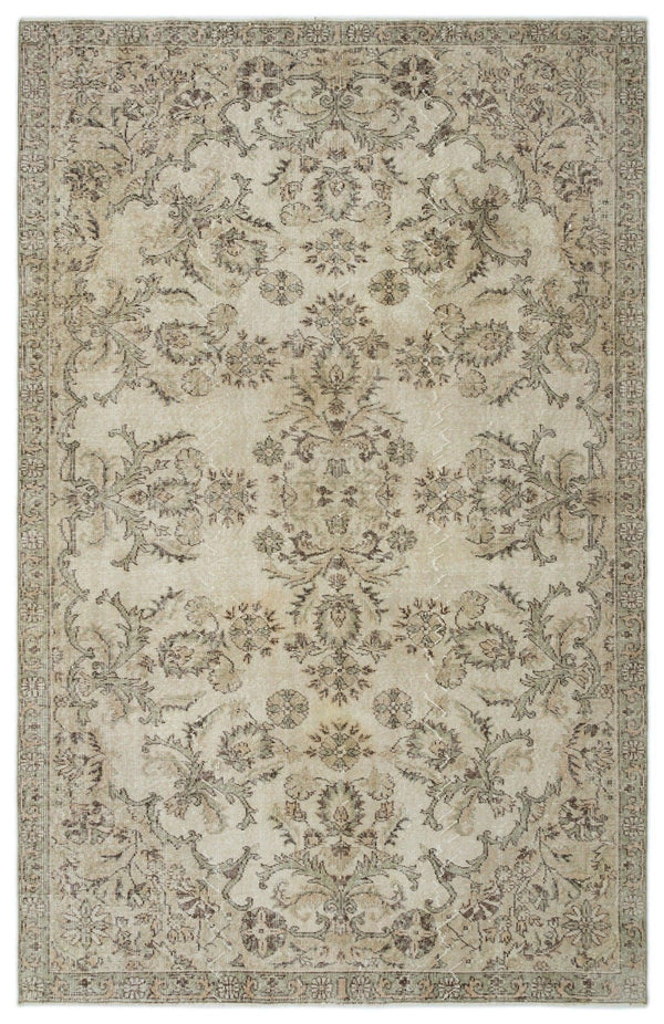 Bej Anadolu Geometrik Klasik Yün Halı 185x288 - Özel Seri
