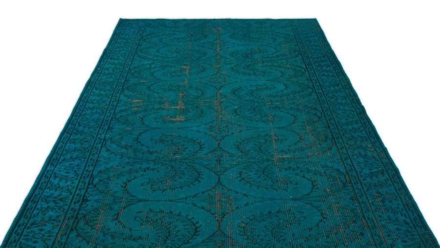 Siyah Eskitme Geometrik Yün Halı 181x278
