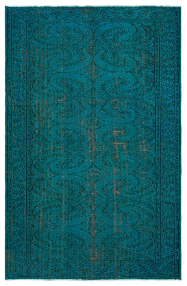 Siyah Eskitme Geometrik Yün Halı 181x278