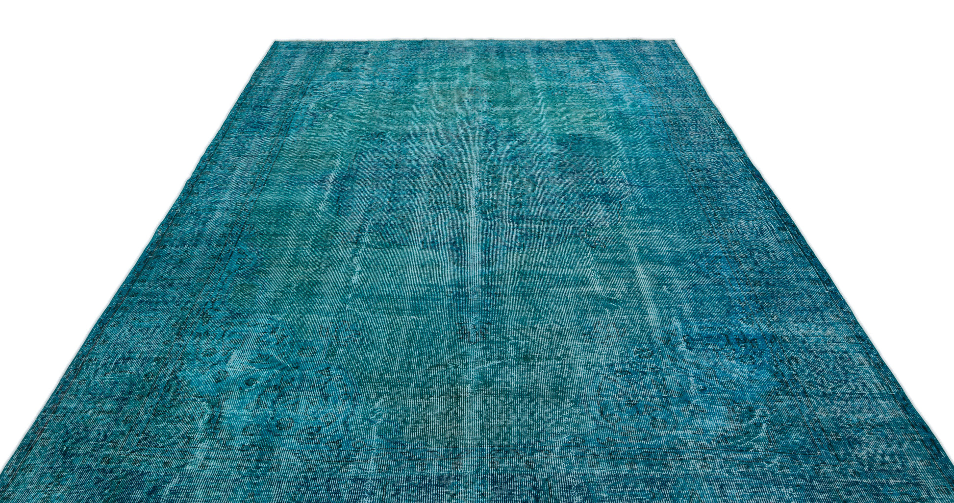 Atina Turkuaz Eskitme Yün El Dokuma Halısı 219 x 309 Apex Unique