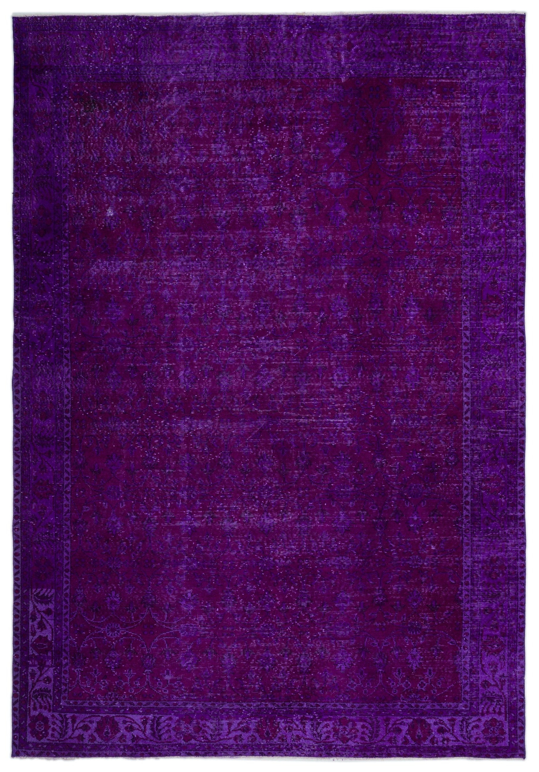 Atina Mor Eskitme Yün El Dokuma Halısı 222 x 316 Apex Unique