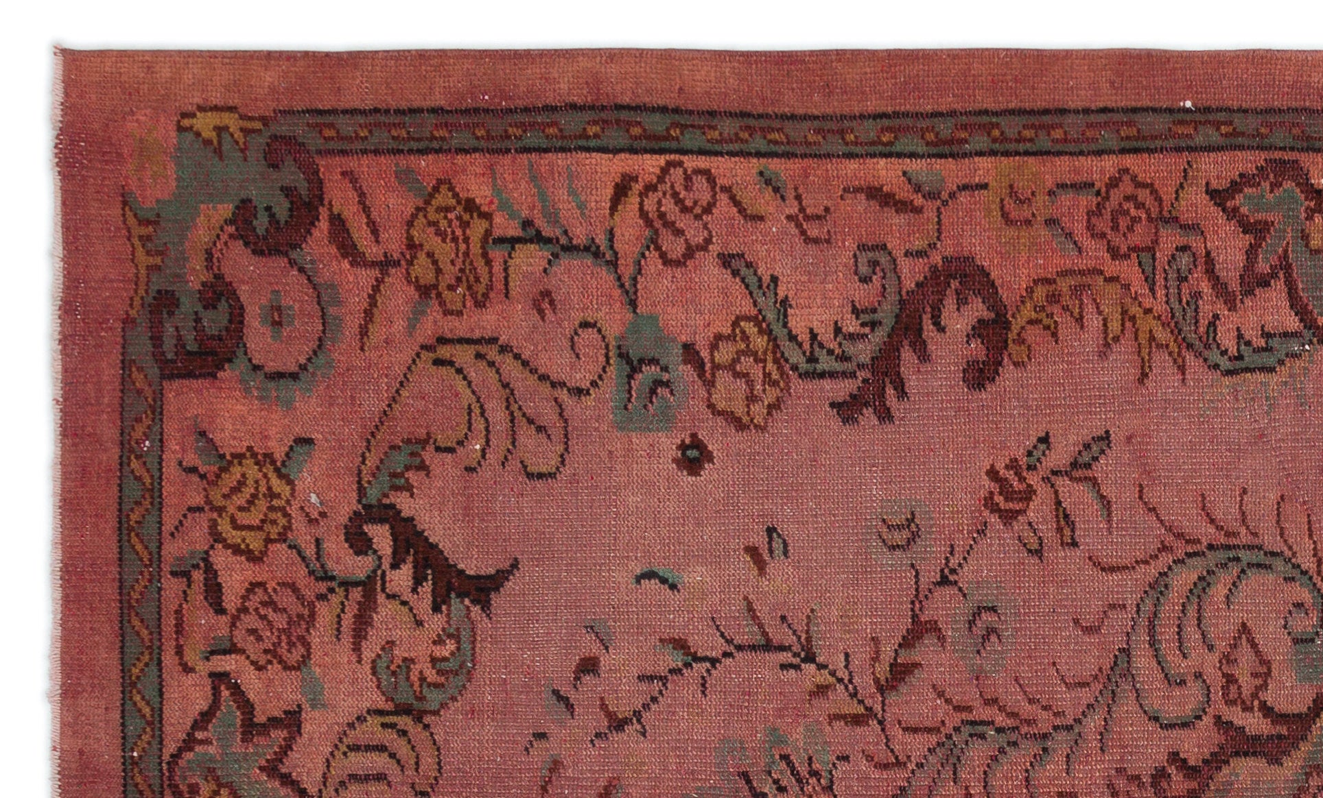 Atina Kırmızı Eskitme Yün El Dokuma Halısı 160 x 272 Apex Unique