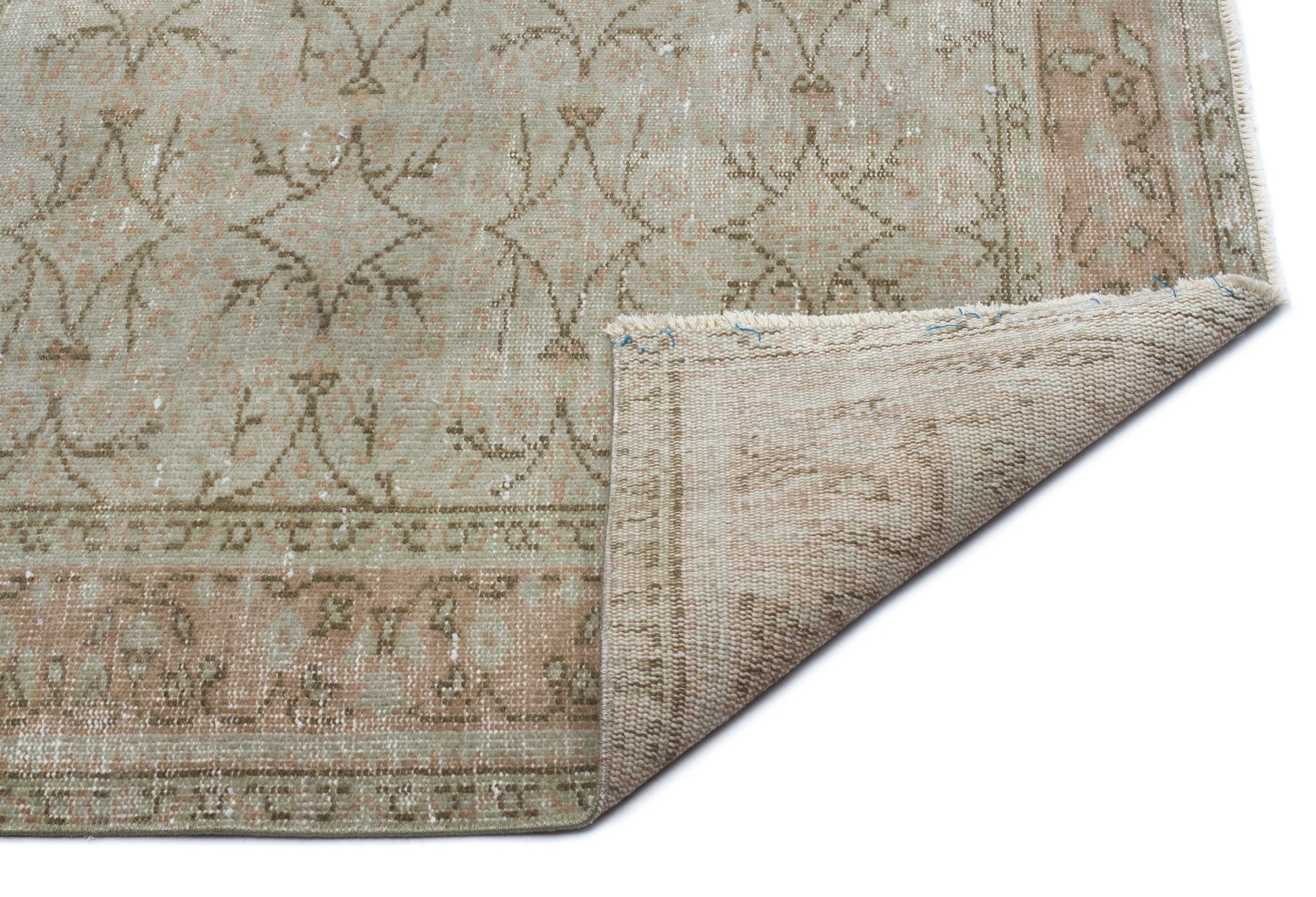 Atina Yeşil Eskitme Yün El Dokuma Halısı 158 x 256 Apex Unique