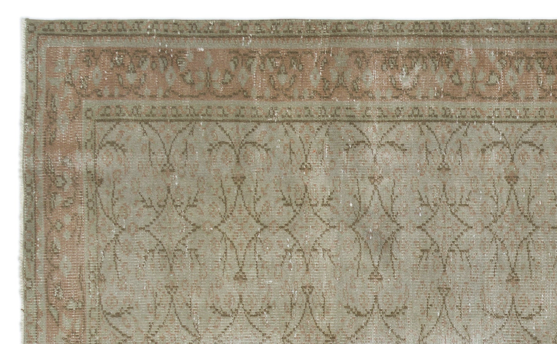 Atina Yeşil Eskitme Yün El Dokuma Halısı 158 x 256 Apex Unique