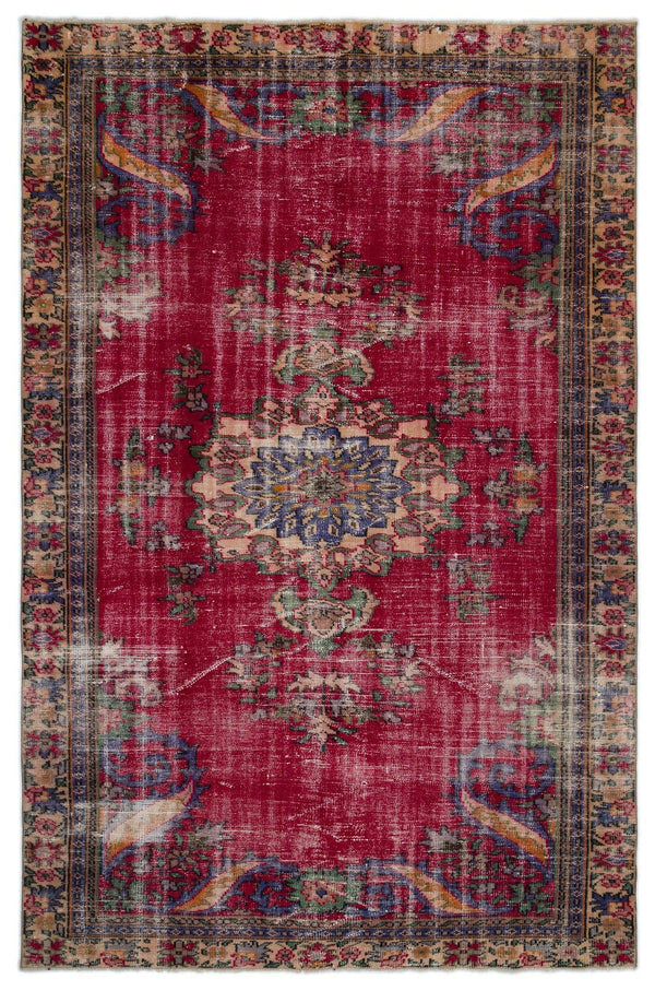 Kırmızı Anadolu Klasik Madalyonlu Yün Halı 188x288 - Özel Seri