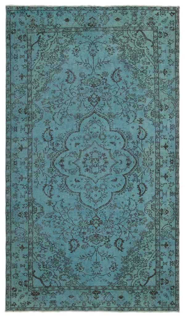 Gri Siyah Eskitme Geometrik Yün Halı 165x288