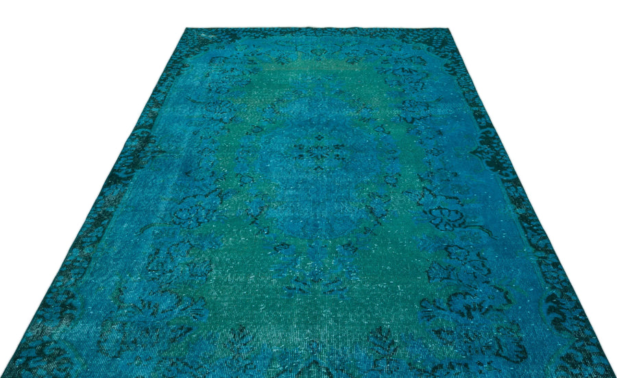 Lacivert Siyah Eskitme Klasik Yün Halı 174x294