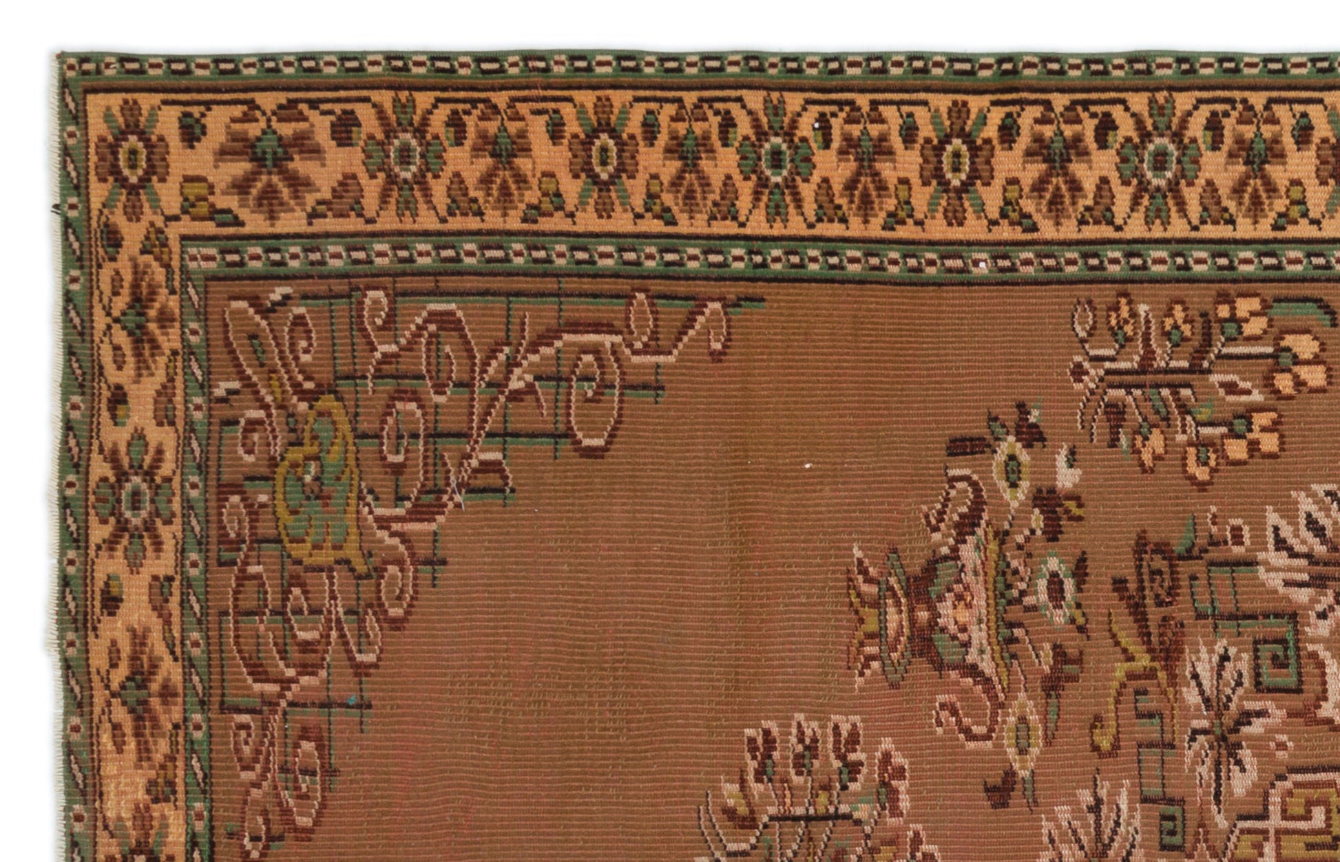 Atina Bej Eskitme Yün El Dokuma Halısı 181 x 277 Apex Unique