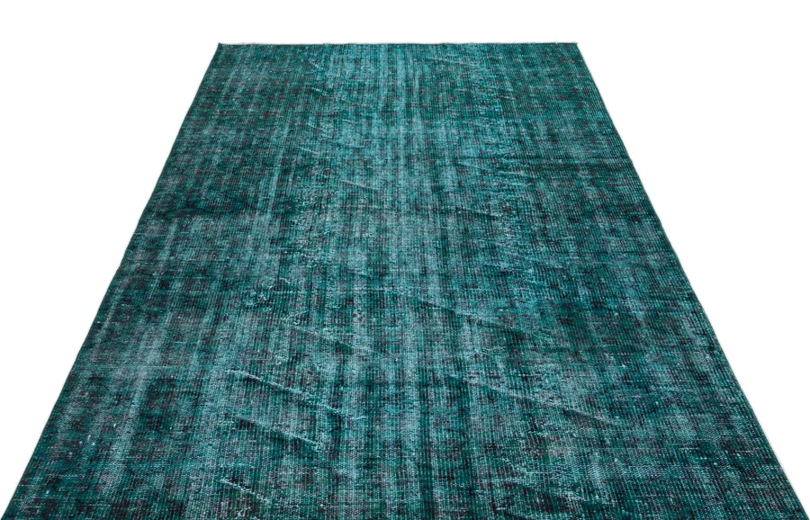 Antrasit Gri Eskitme Geometrik Yün Halı 161x278
