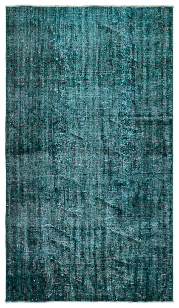 Antrasit Gri Eskitme Geometrik Yün Halı 161x278
