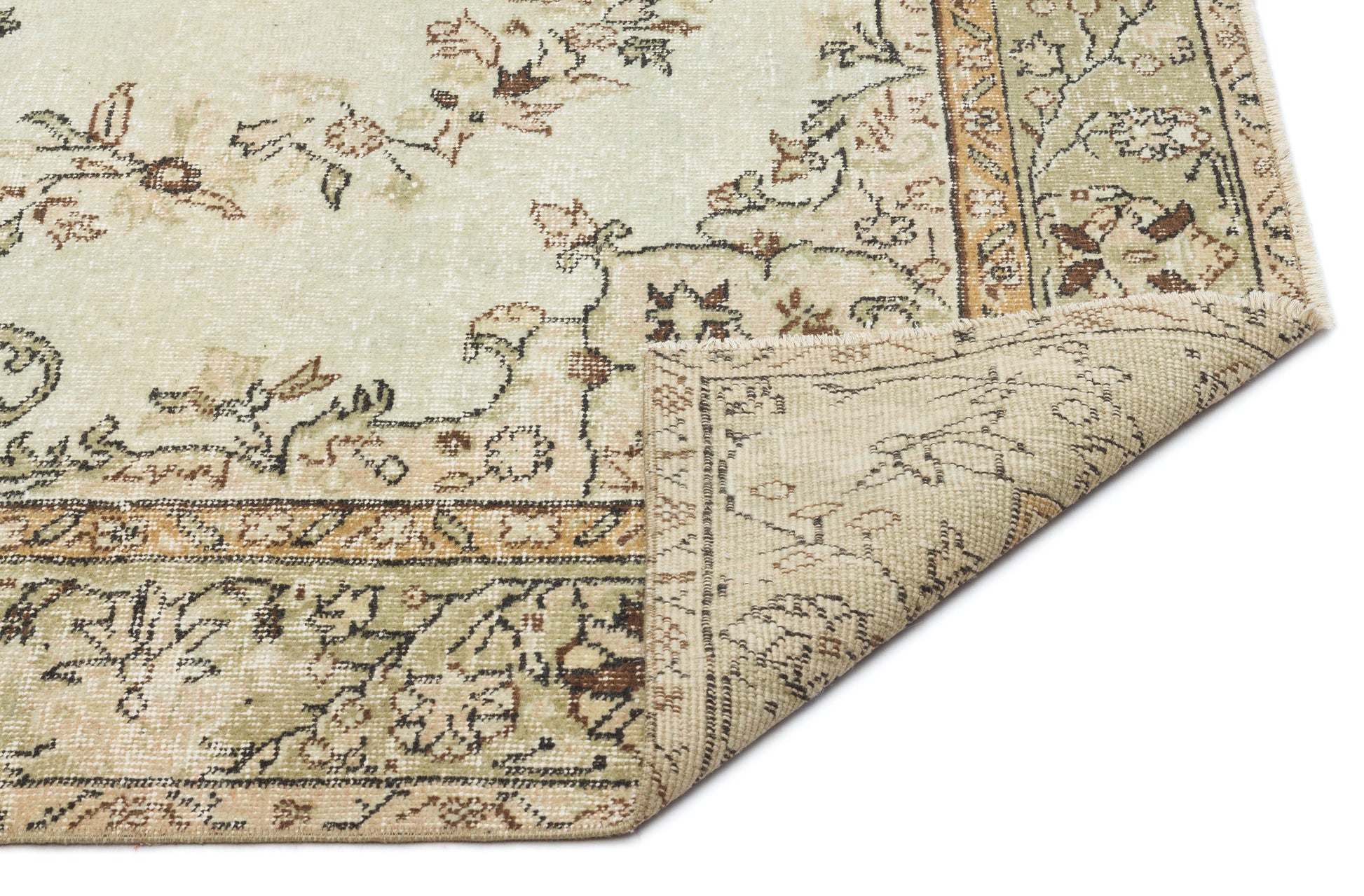 Atina Bej Eskitme Yün El Dokuma Halısı 188 x 285 Apex Unique