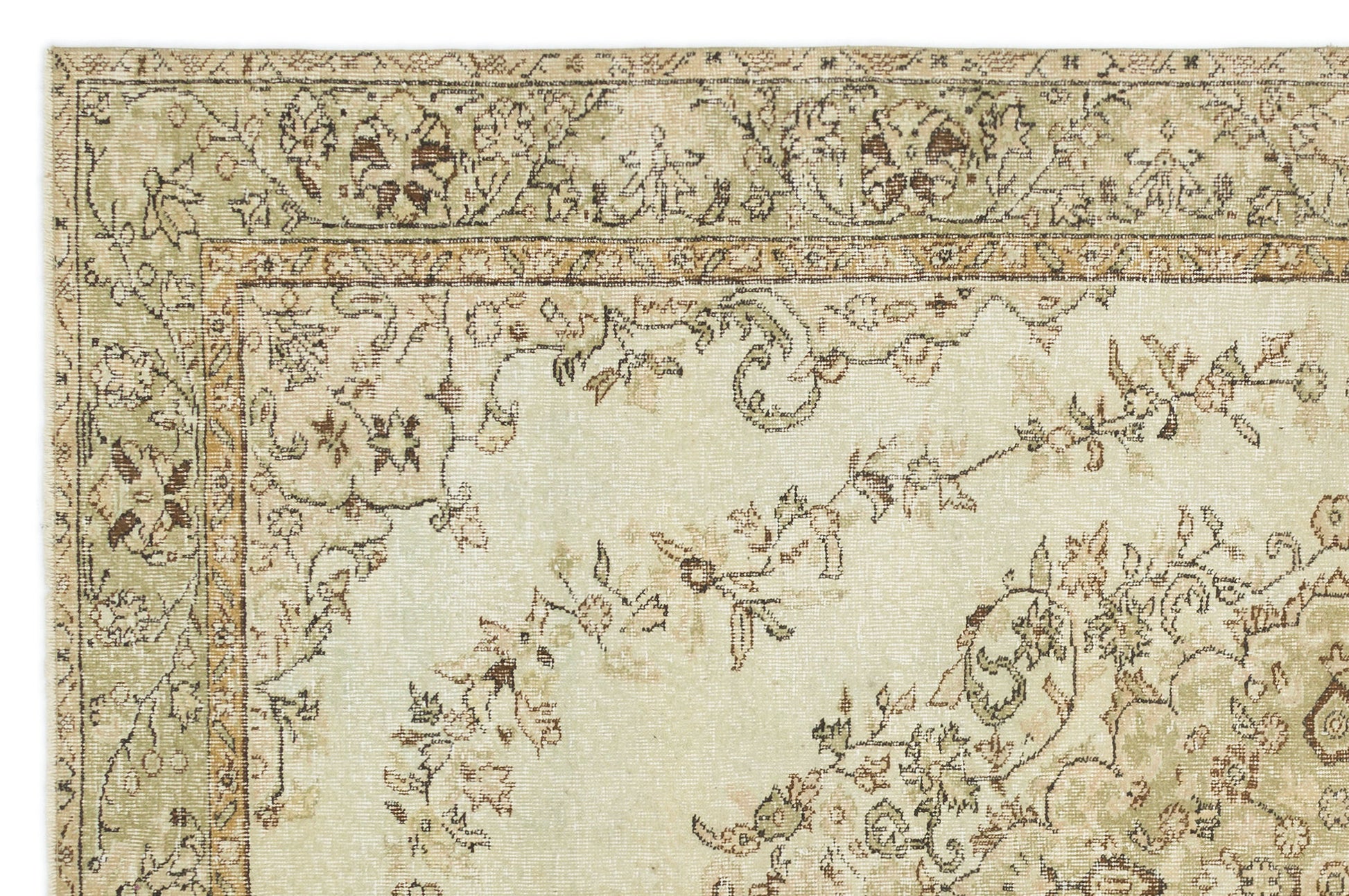 Atina Bej Eskitme Yün El Dokuma Halısı 188 x 285 Apex Unique