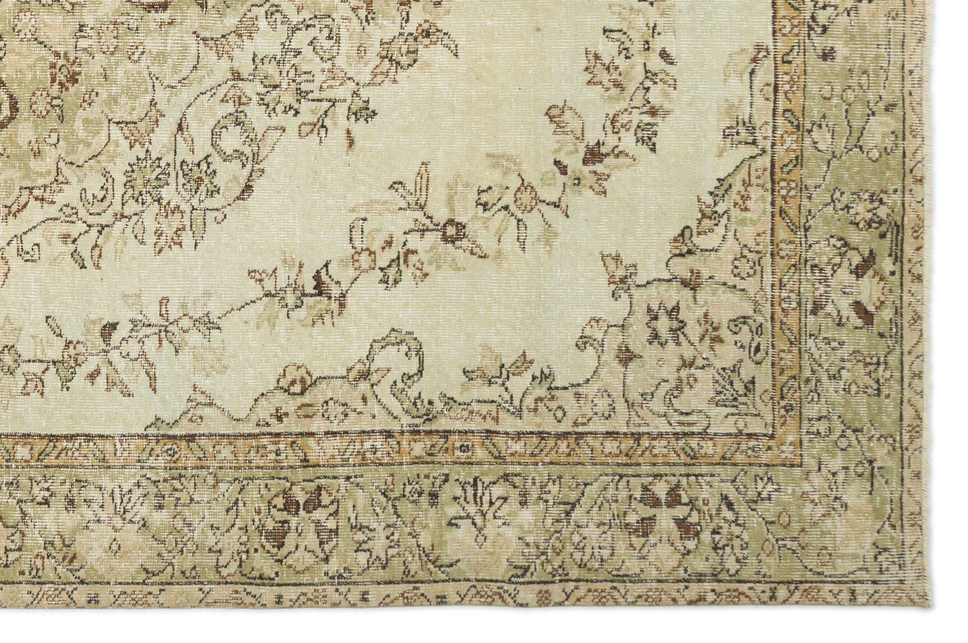 Atina Bej Eskitme Yün El Dokuma Halısı 188 x 285 Apex Unique