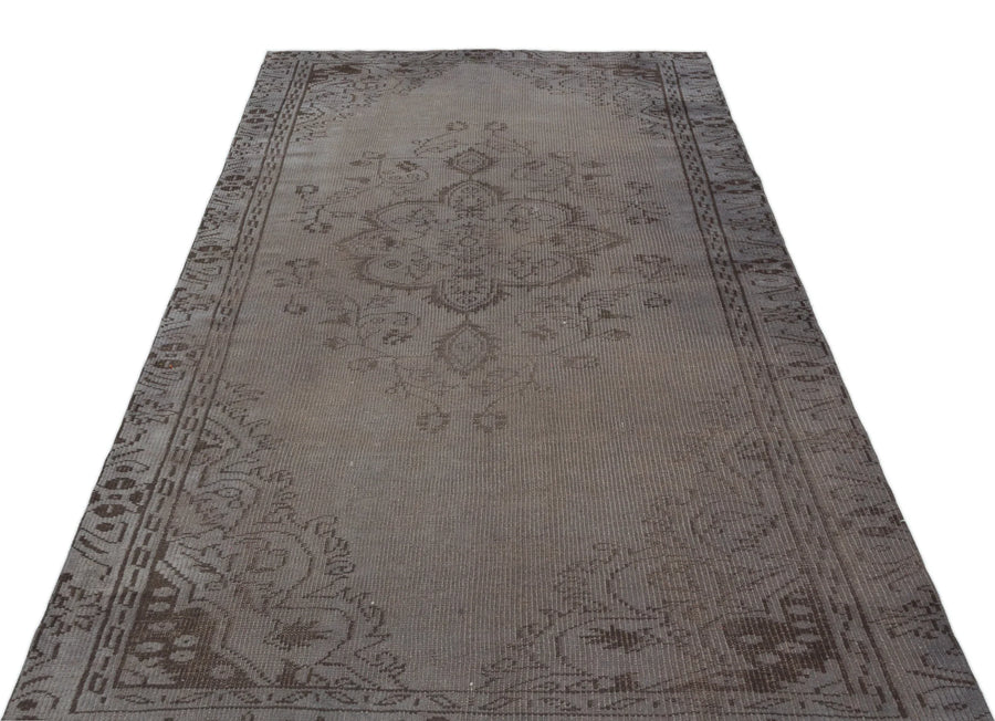 Gri Anadolu Klasik Madalyonlu Yün Halı 145x251 - Özel Seri