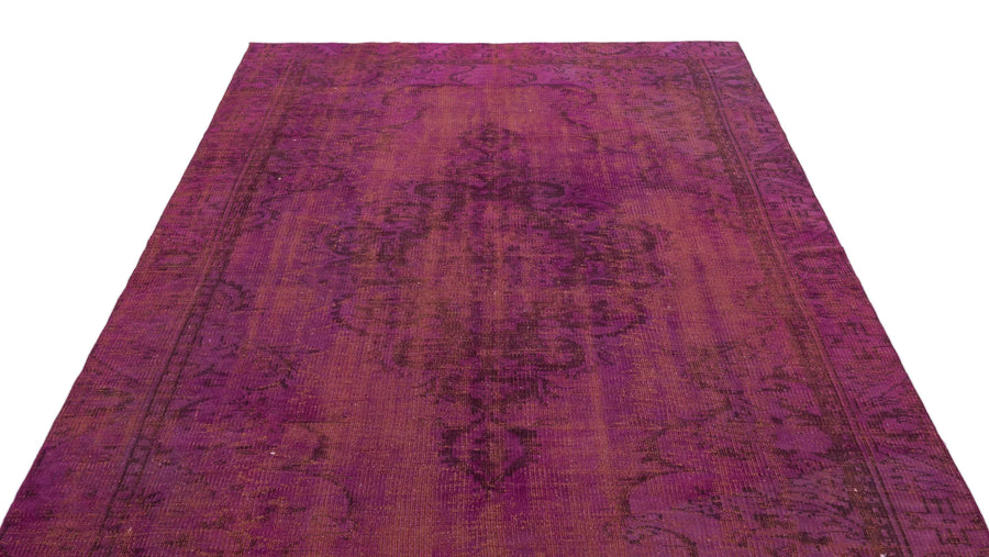 Kırmızı Anadolu Eskitme Madalyonlu Yün Halı 175x276 - Özel Seri