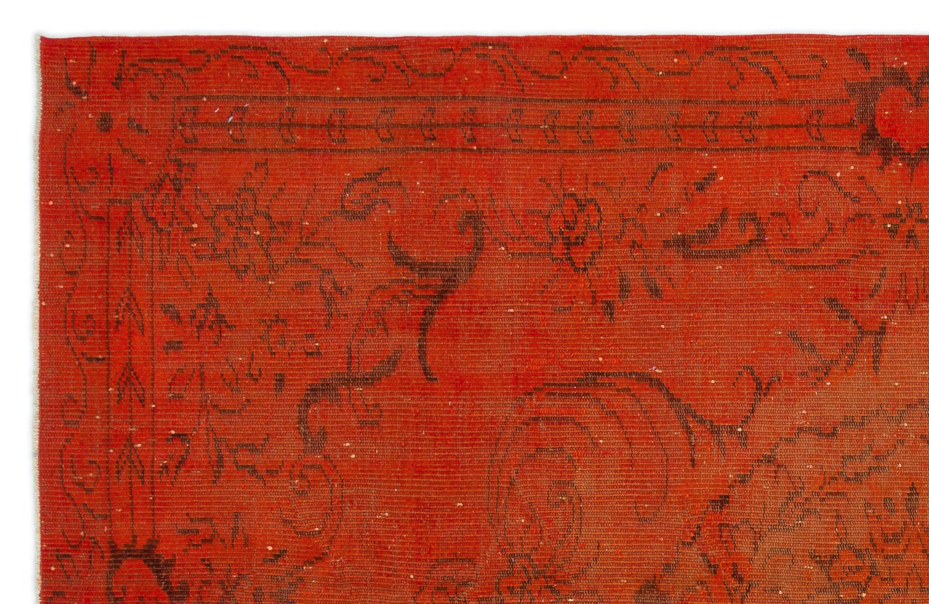 Atina Turuncu Eskitme Yün El Dokuma Halısı 172 x 264 Apex Unique