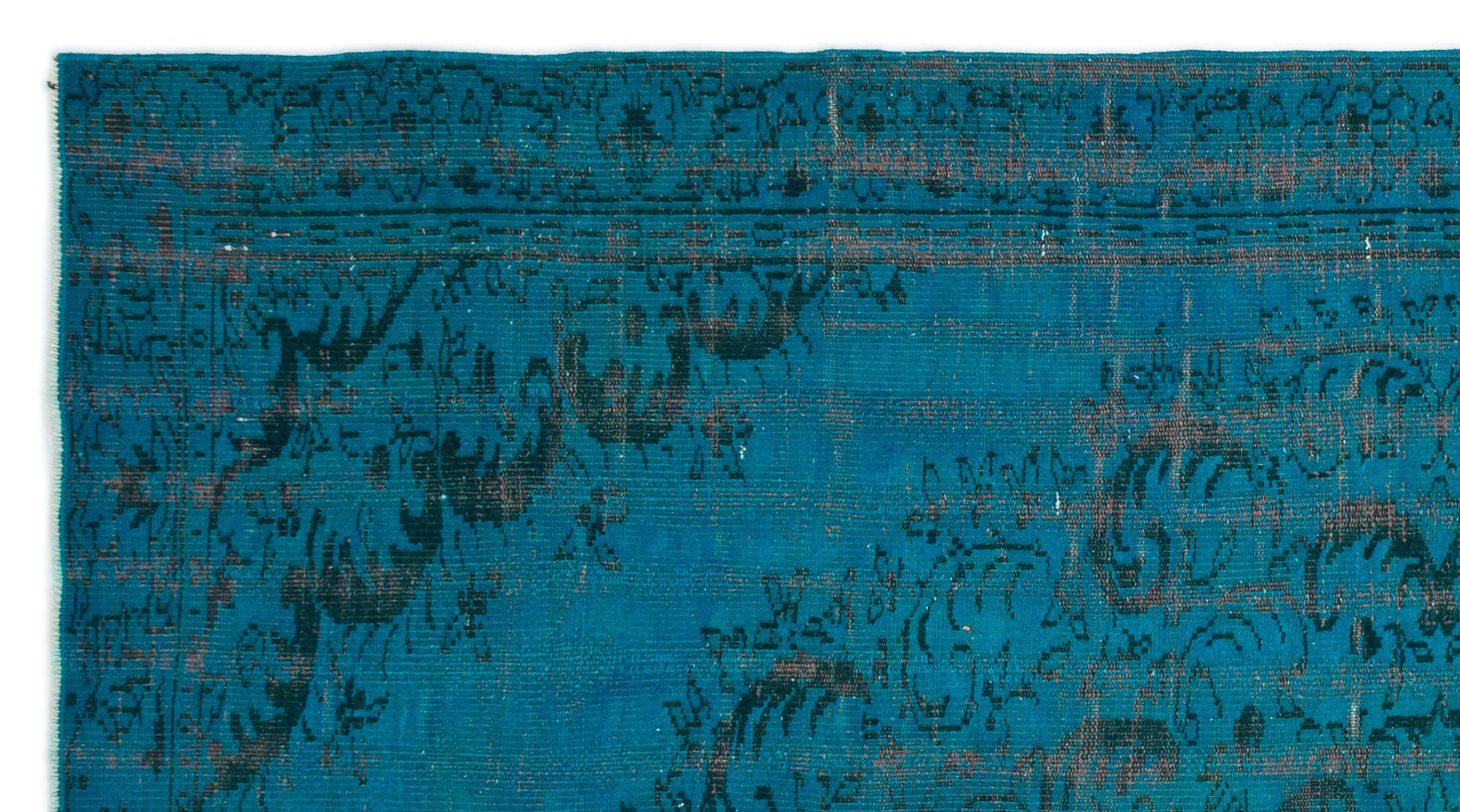 Atina Turkuaz Eskitme Yün El Dokuma Halısı 163 x 298 Apex Unique