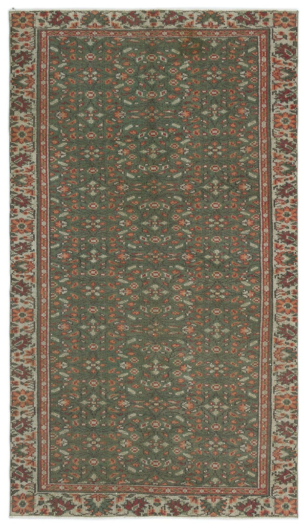 Krem Anadolu Çiçekli Yün Halı 157x273 - Özel Seri