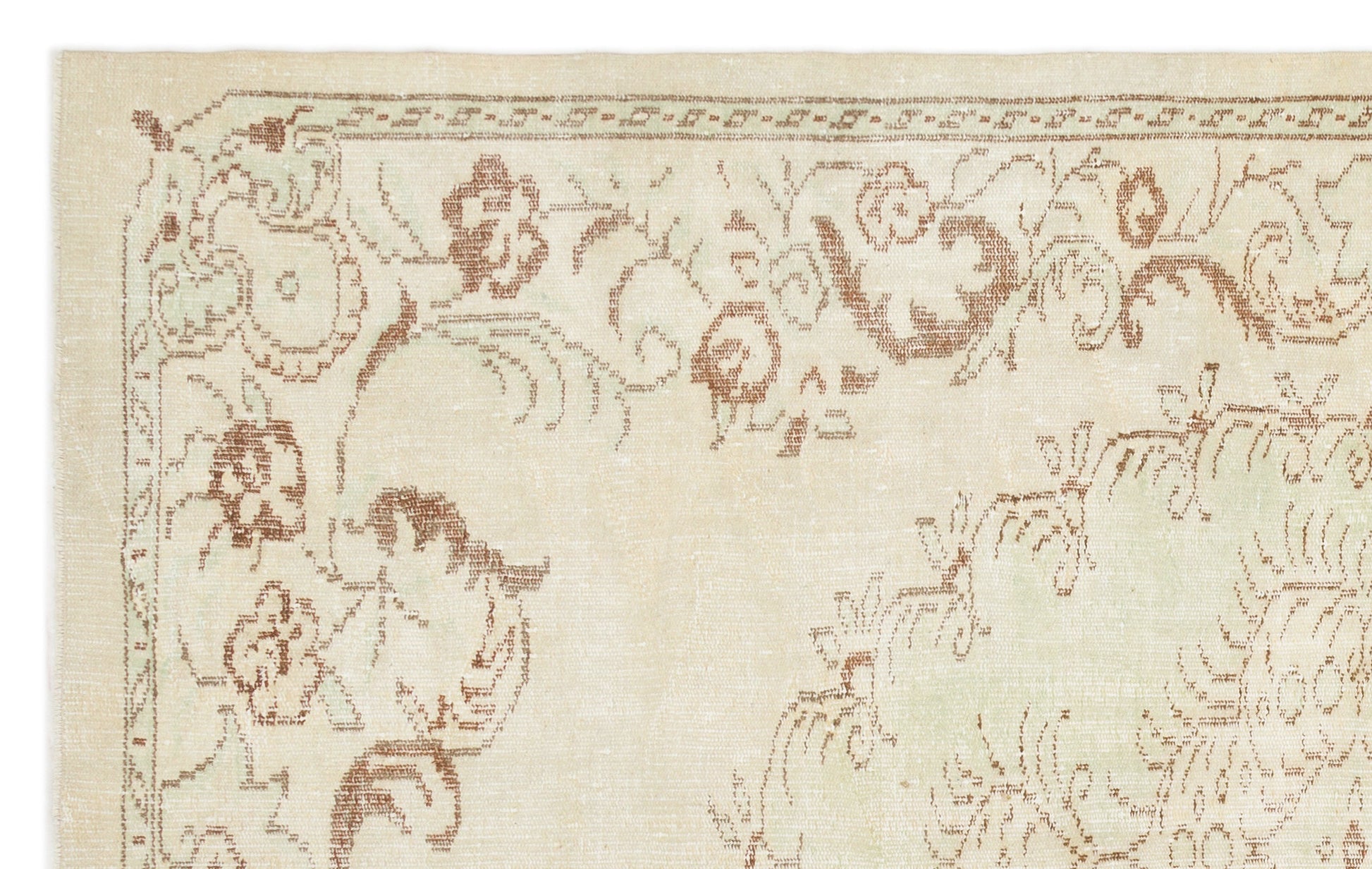 Atina Bej Eskitme Yün El Dokuma Halısı 180 x 283 Apex Unique