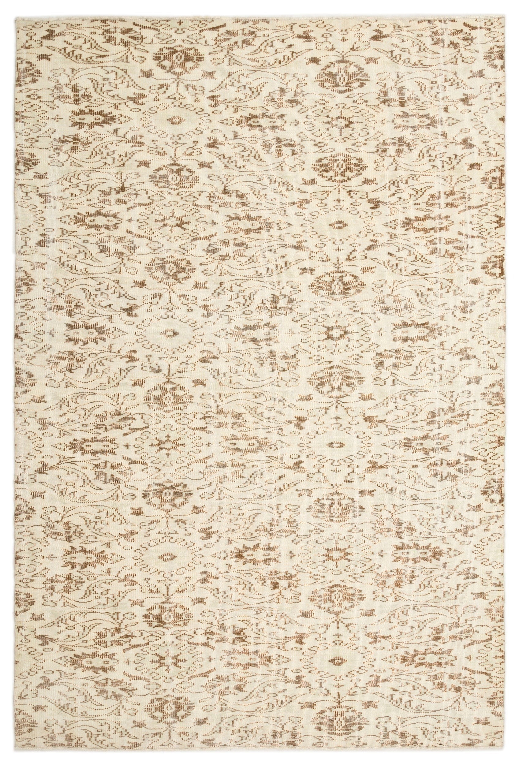 Atina Bej Eskitme Yün El Dokuma Halısı 174 x 263 Apex Unique