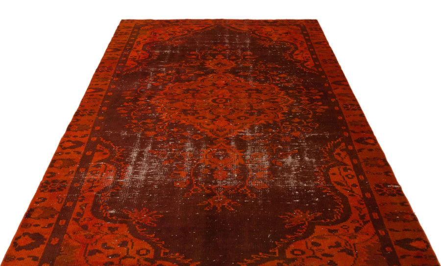 Kırmızı Uşak Geometrik Madalyonlu Yün Halı 181x273 - Özel Seri