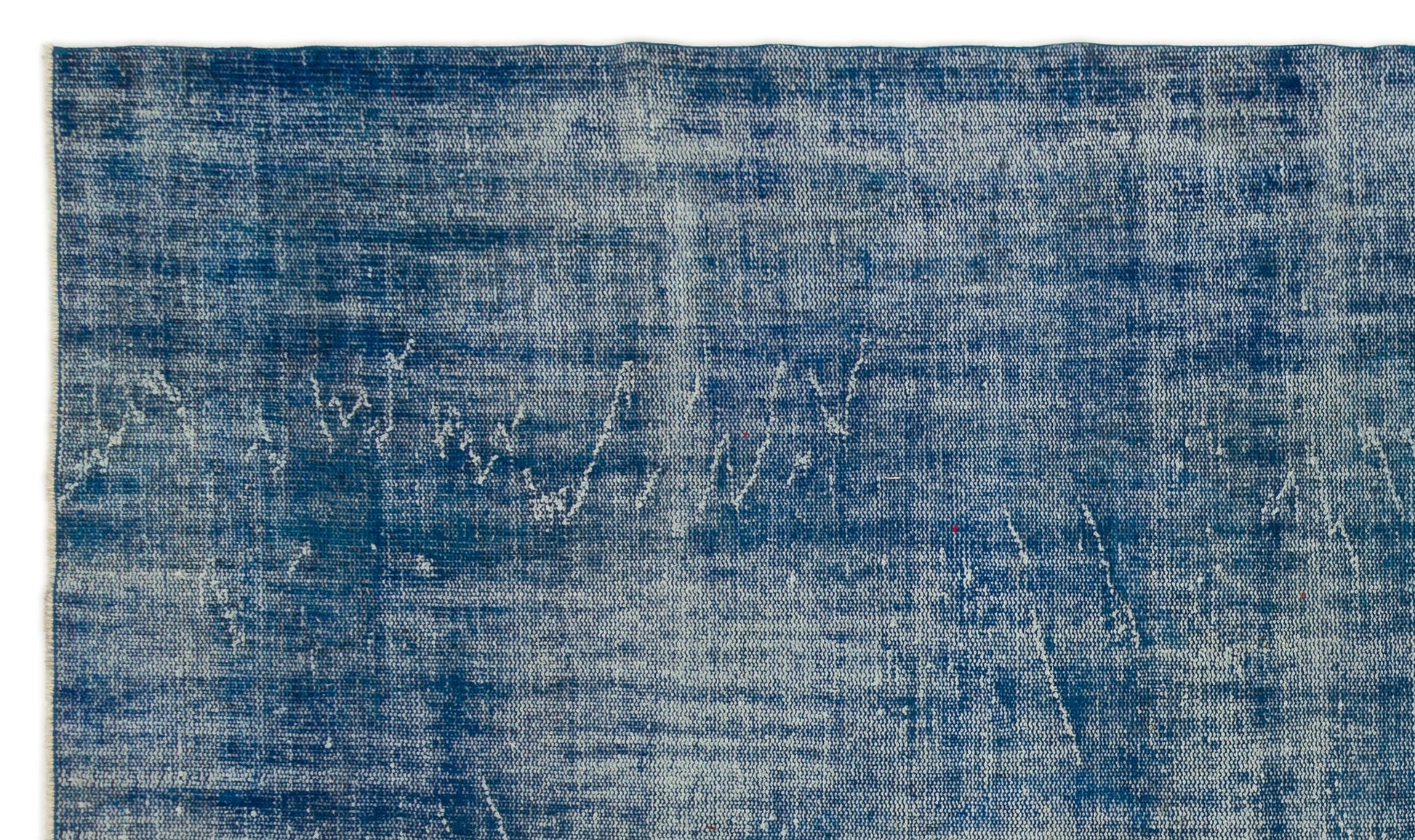 Atina Mavi Eskitme Yün El Dokuma Halısı 186 x 321 Apex Unique