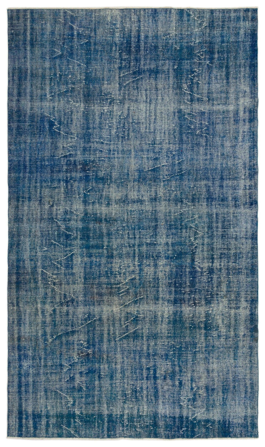 Blue and Grey Abstract Turkish Rug 186x321 cm (6'1" x 10'6") – in the hallway