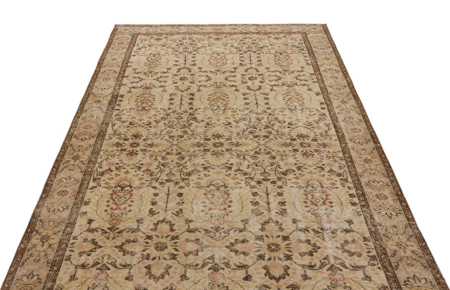 Bej Anadolu Geometrik Klasik Yün Halı 161x268 - Özel Seri